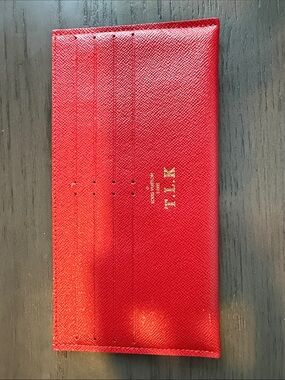 Authentic Louis Vuitton Red Leather Card Holder